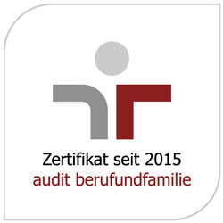 Zertifikat audit berufundfamilie seit 2015