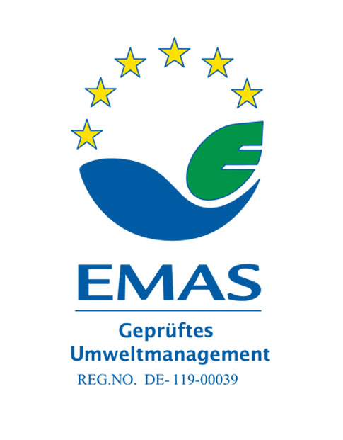 Logo: EMAS - Geprüftes Umweltmanagement - REG. N. DE-119-00039