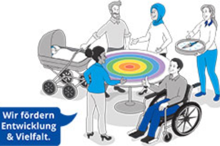 Symbolbild zum Grundsatz "Wir fördern Entwicklung & Vielfalt"