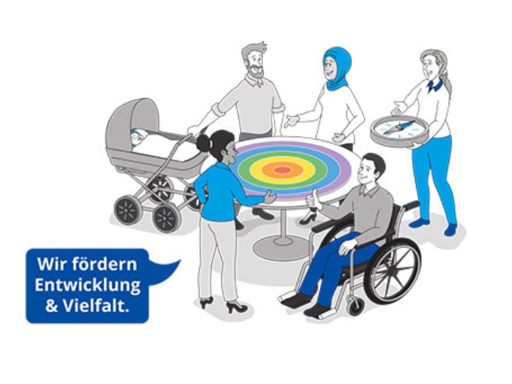 Symbolbild zum Grundsatz "Wir fördern Entwicklung & Vielfalt"