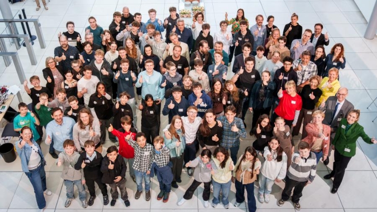 Gruppenfoto beim Finale von DIGIGREEN in der NRW.BANK in Düsseldorf.