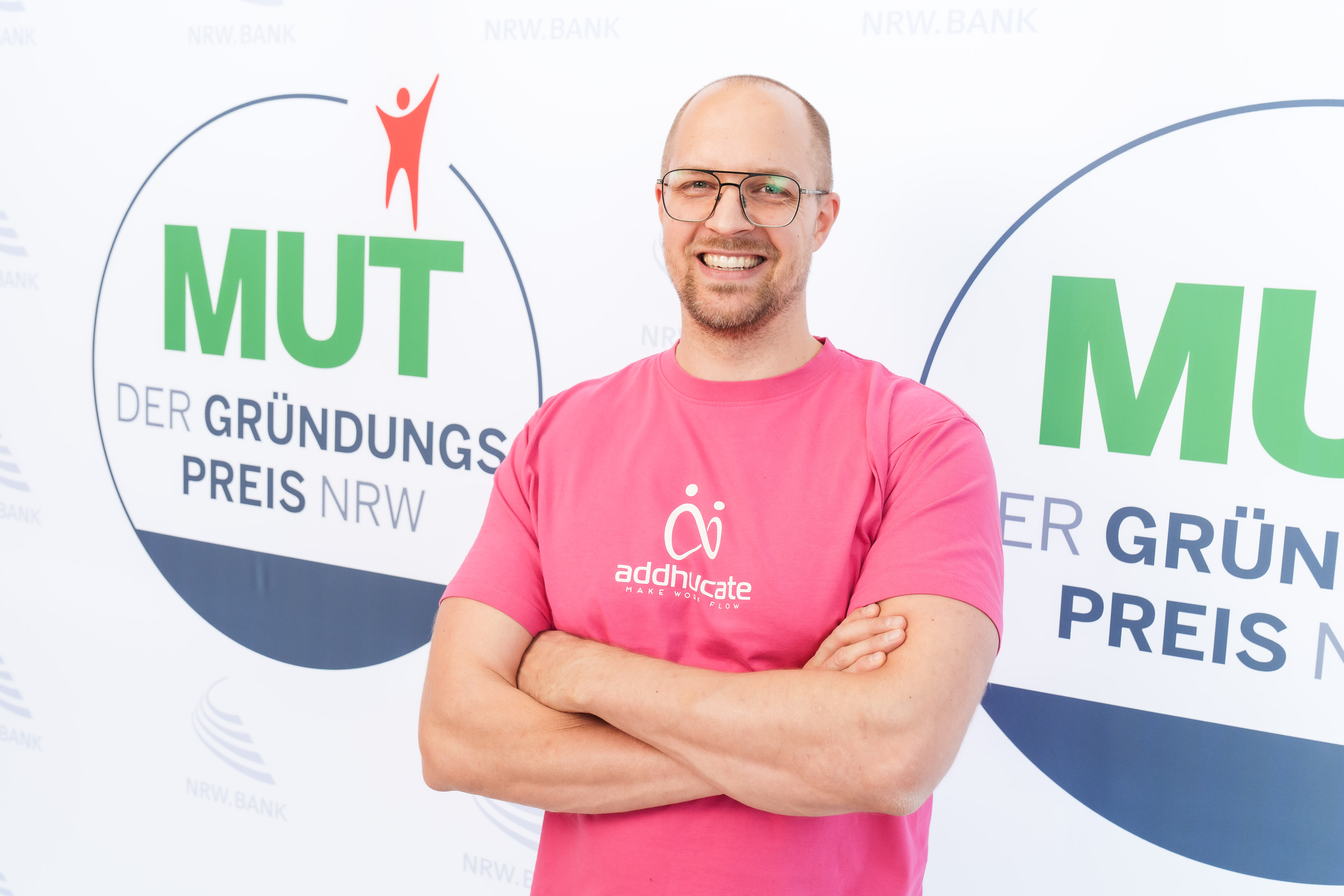 Dominik Stange und sein Team von addhucate sind für MUT – DER GRÜNDUNGSPREIS NRW 2025 nominiert