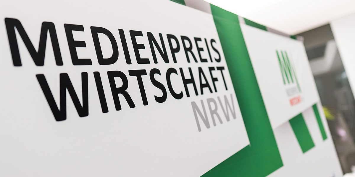 Logowand Medienpreis Wirtschaft NRW