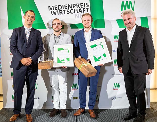 Wirtschaftsminister Pinkwart gratuliert zwei Preisträgern beim MEDIENPREIS WIRTSCHAFT NRW 2021