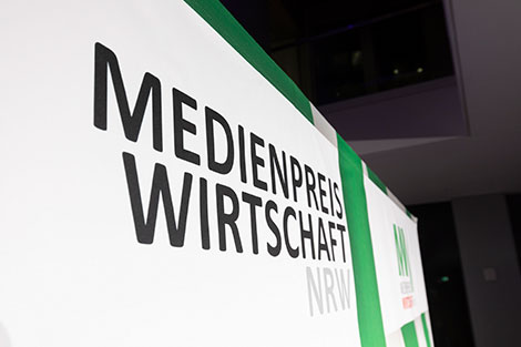Logowand mit Logos des Medienpreis NRW