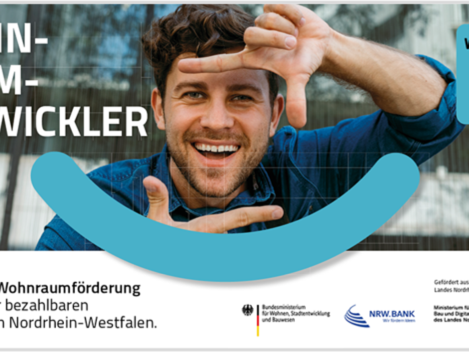 Hinwesschild Wohnraumförderung