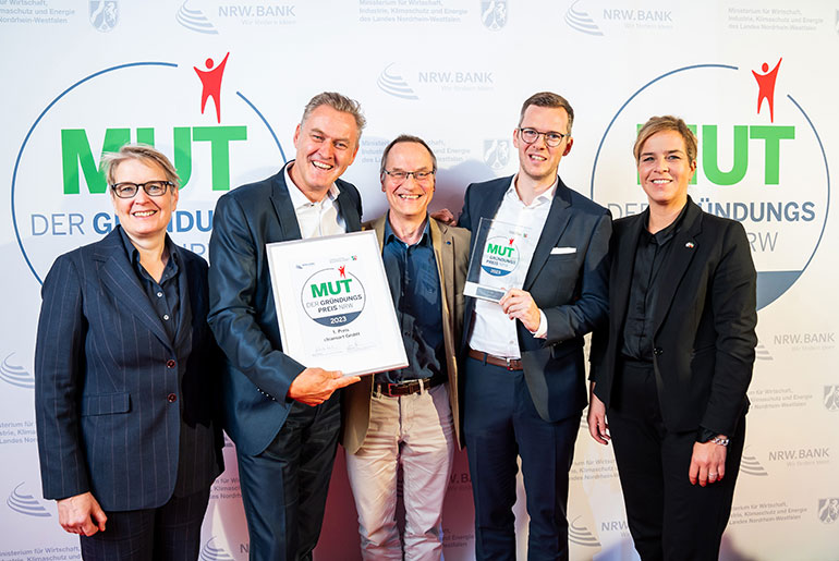 MUT - DER GRÜNDUNGSPREIS NRW 2023: 1. Platz Cleansort aus Rösrath