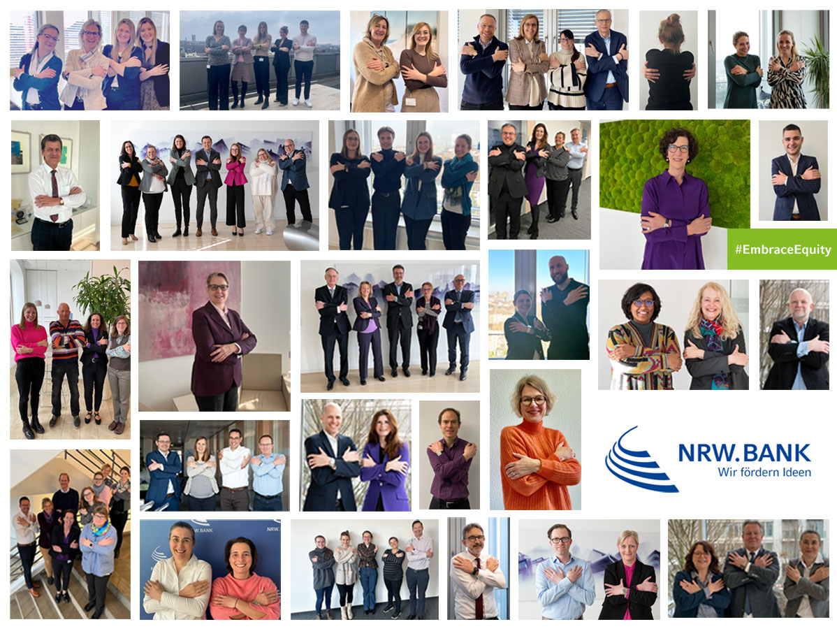 Collage der NRW.BANK Mitarbeiterinnen und Mitarbeiter