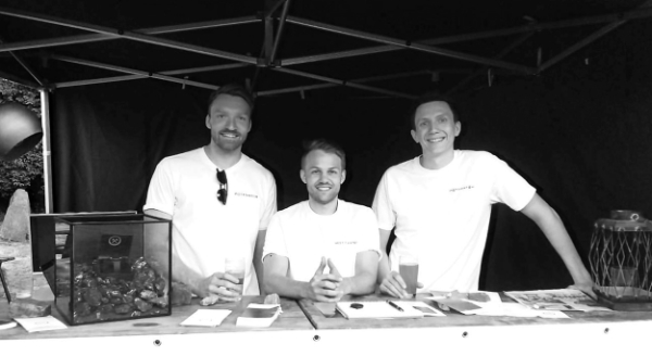 Das Gründertrio von Pottwatch in schwarz-weiß: Lucas Heinen, Jason Sell und Damian te Heesen