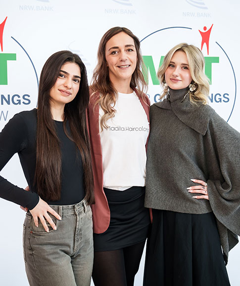 Porträt der Nominierten für MUT – DER GRÜNDUNGSPREIS NRW 2025 Madita.Haircolorist