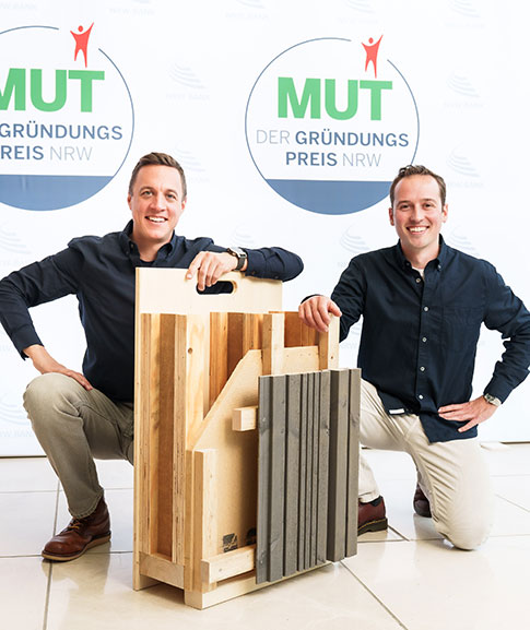 Porträt der Nominierten für MUT – DER GRÜNDUNGSPREIS NRW 2025 Schreinerwehr