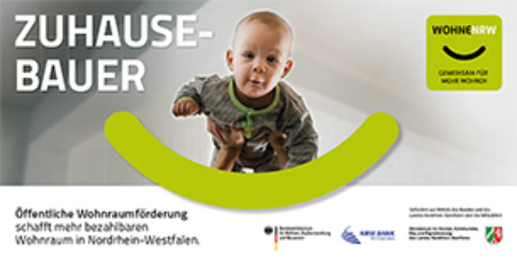 Hinweisschild Wohnraumfoerderung 2022 Zuhausebauer