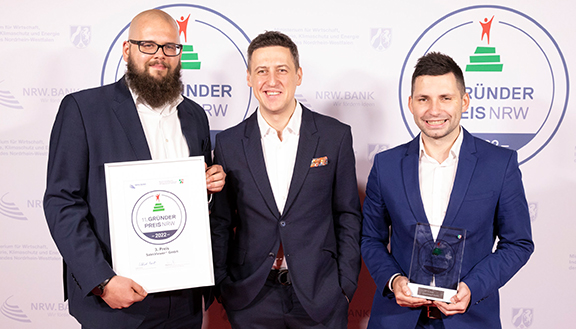 GRÜNDERPREIS NRW 2022, der Drittplatzierte, die SalesViewer GmbH aus Bochum