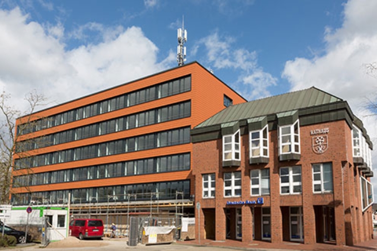 Außenansicht des Rathauses in Kevelaer