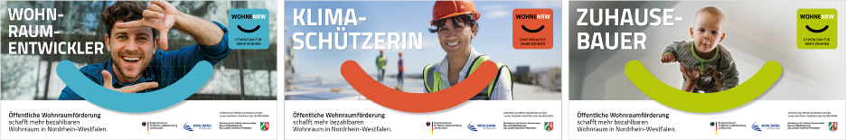 Hinweisschilder Wohnraumförderung
