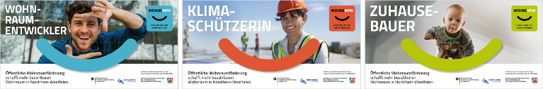 Hinweisschilder Wohnraumförderung