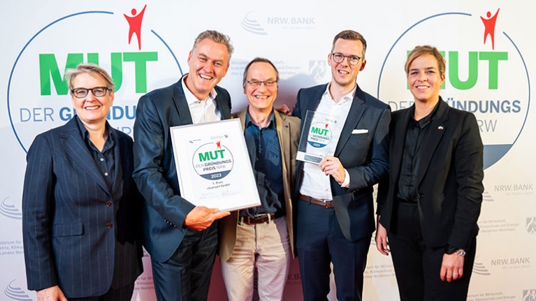 MUT - DER GRÜNDUNGSPREIS NRW 2023: 1. Platz Cleansort aus Rösrath