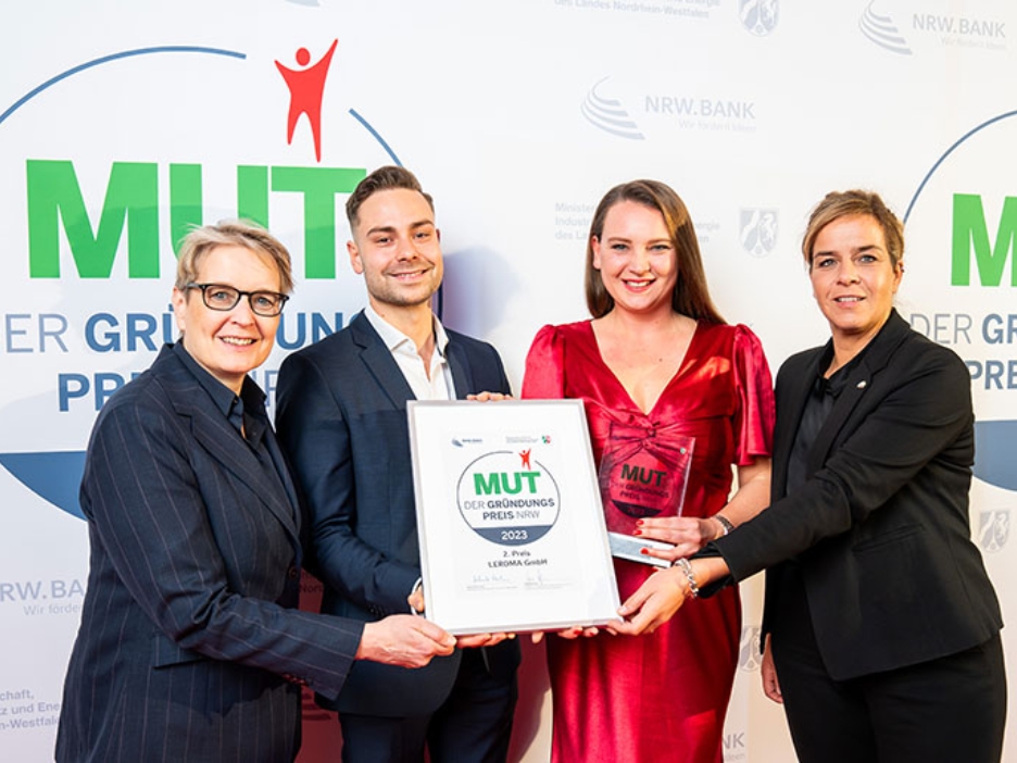 MUT - DER GRÜNDUNGSPREIS NRW 2023: 2. Platz Leroma aus Düsseldorf