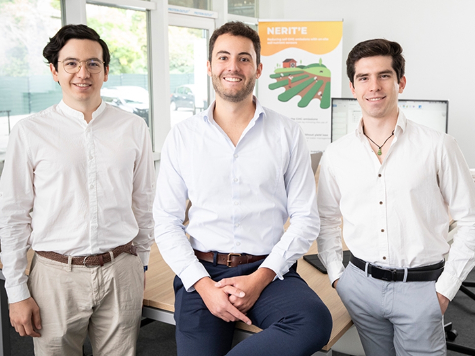 Das Gründungsteam des Aachener Start-ups Nerit'e (von links): Rodrigo Martinez, Tom Leenders und Humberto Martinez.